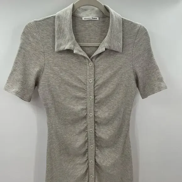 Reformation Lennon Dress Marble L - Picture 4 of 9